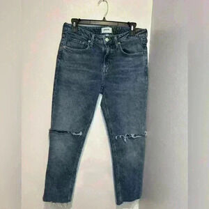 AGOLDE Ripped High Waisted Straight Leg Jeans Size 26